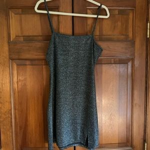 Dark silver sparkly mini dress